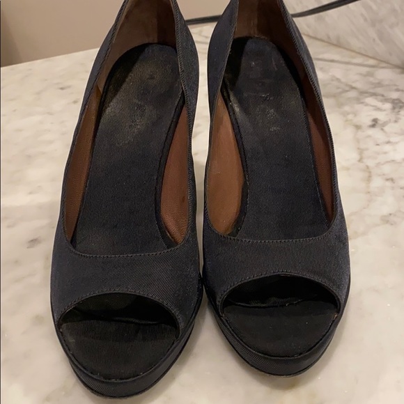 Marni black platform evening heels Sz 37 designer - Picture 8 of 8